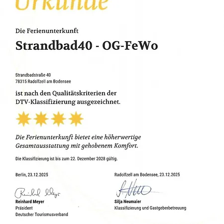 Apartment Strandbad40 - Stuetzle - 4 Sterne Og - 104qm - Mit Balkon Radolfzell am Bodensee
